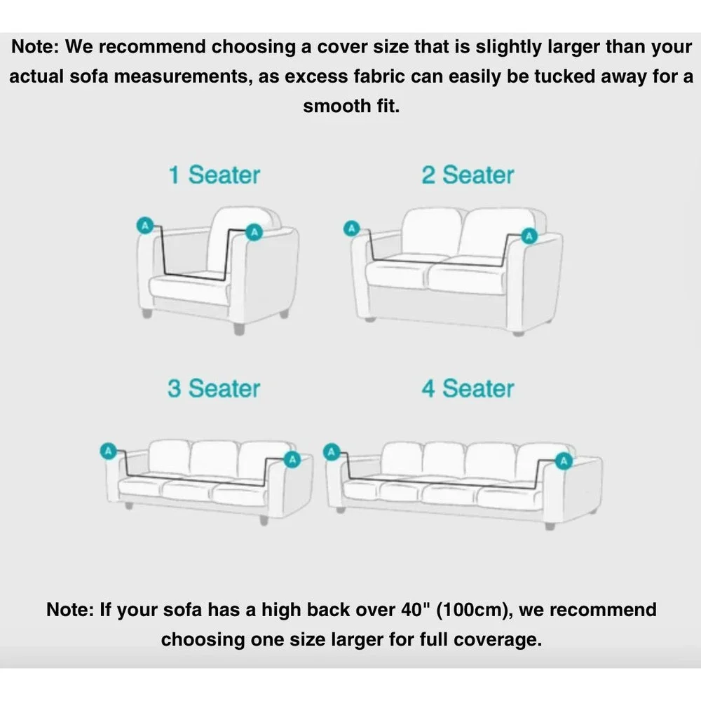Sofa Guards 2-Seater Sofa Loveseat Stretch Slip Cover Gold/Brown Geometric Print